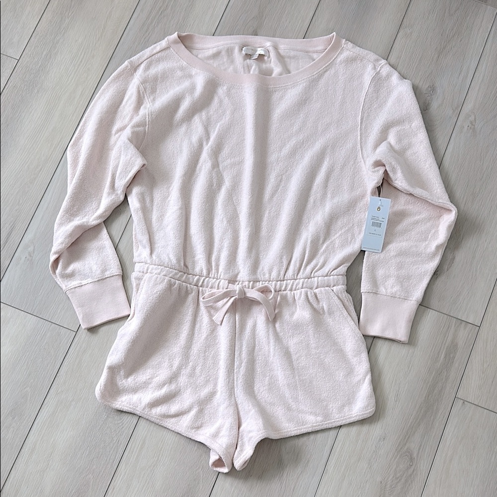 Spiritual Gangster Sherpa Romper Women’s Large Blush Pink NWT